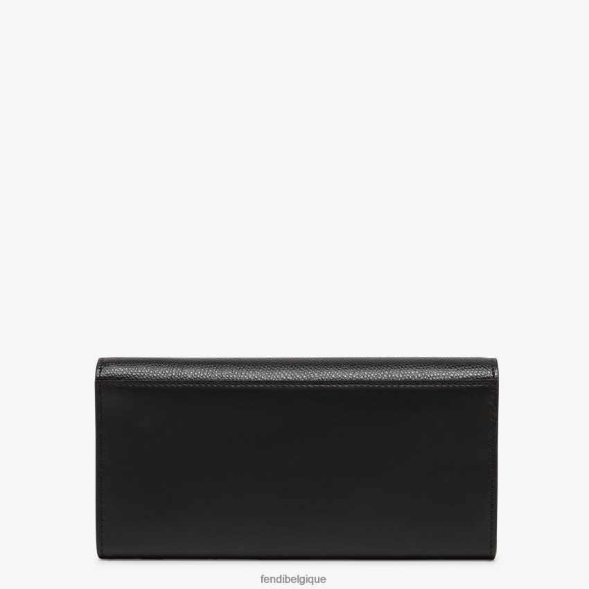 accessoires Fendi portefeuille en cuir avec chaîne ff Diamonds Continental noir femmes 8X8J2J1464 Fendi Lunette De Soleil