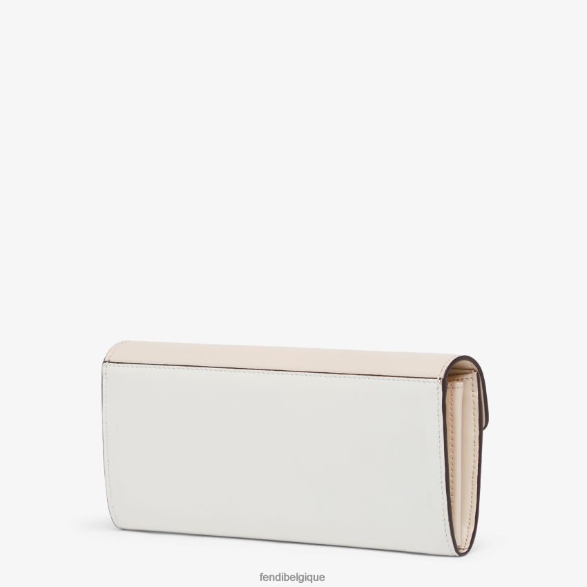 accessoires Fendi portefeuille en cuir bicolore et camélia rose femmes 8X8J2J1409 Fendi Belgique