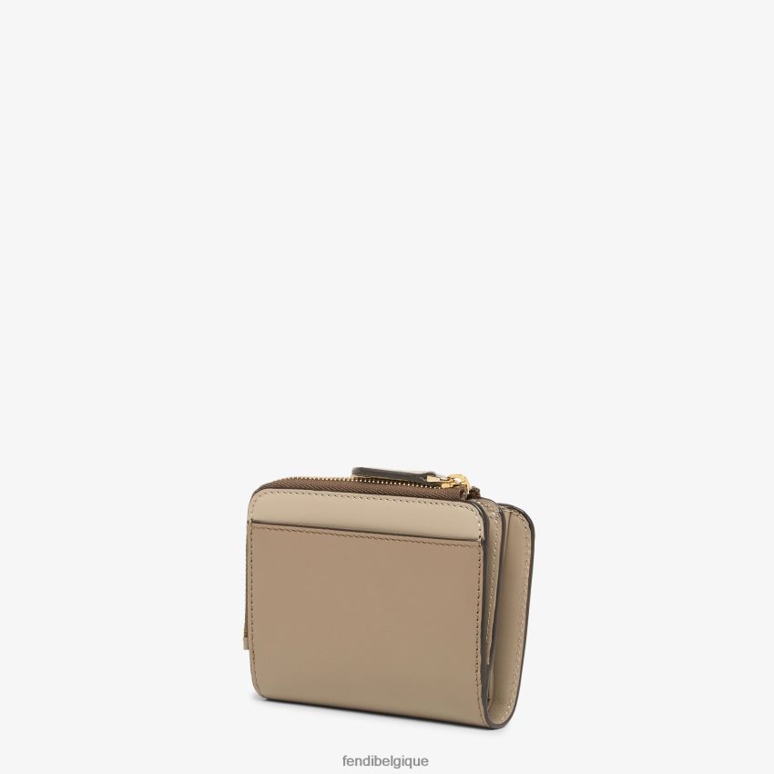 accessoires Fendi portefeuille en cuir bicolore et tourterelle blanc femmes 8X8J2J1508 Fendi Belgique
