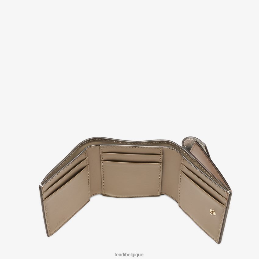 accessoires Fendi portefeuille en cuir bicolore et tourterelle blanc femmes 8X8J2J1513 Fendi Sac