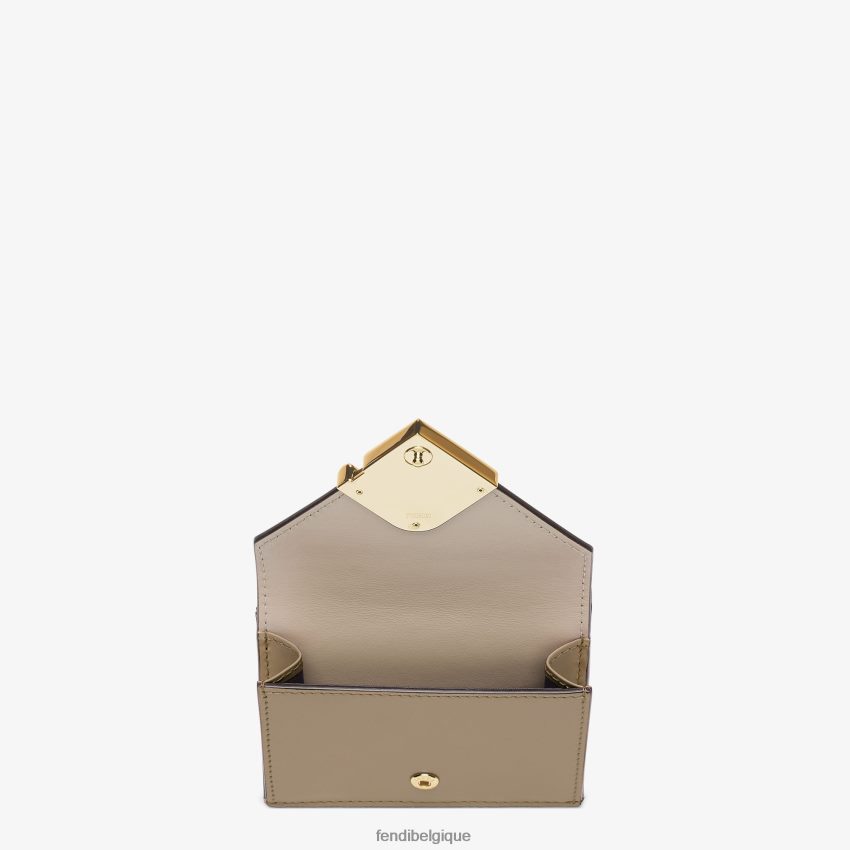 accessoires Fendi portefeuille en cuir bicolore et tourterelle blanc femmes 8X8J2J1513 Fendi Sac