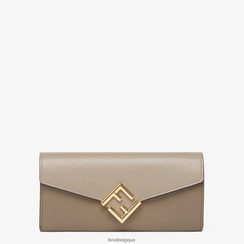 accessoires Fendi portefeuille en cuir bicolore et tourterelle blanc femmes 8X8J2J1515 Fendi Lunette De Soleil