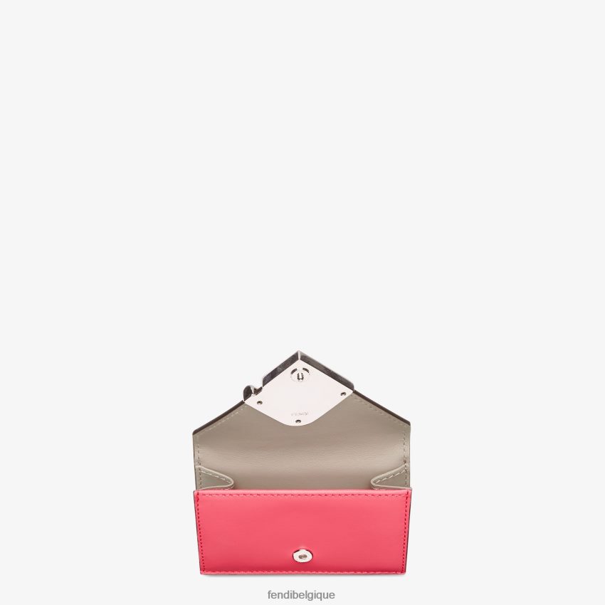 accessoires Fendi portefeuille en cuir bicolore et tourterelle rose femmes 8X8J2J1471 Fendi Sac