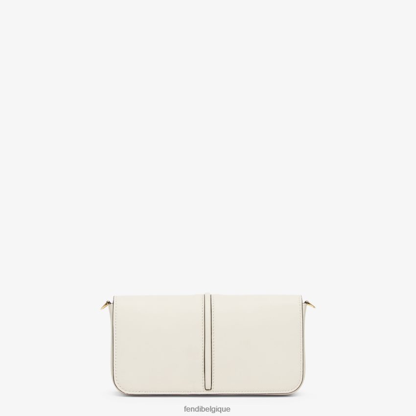 accessoires Fendi portefeuille en cuir à chaîne avec graphisme blanc femmes 8X8J2J1435 Fendi Sac