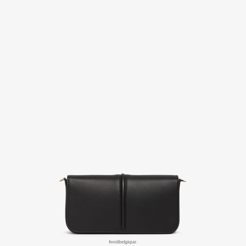 accessoires Fendi portefeuille en cuir à chaîne avec graphisme noir femmes 8X8J2J1417 Fendi Sac