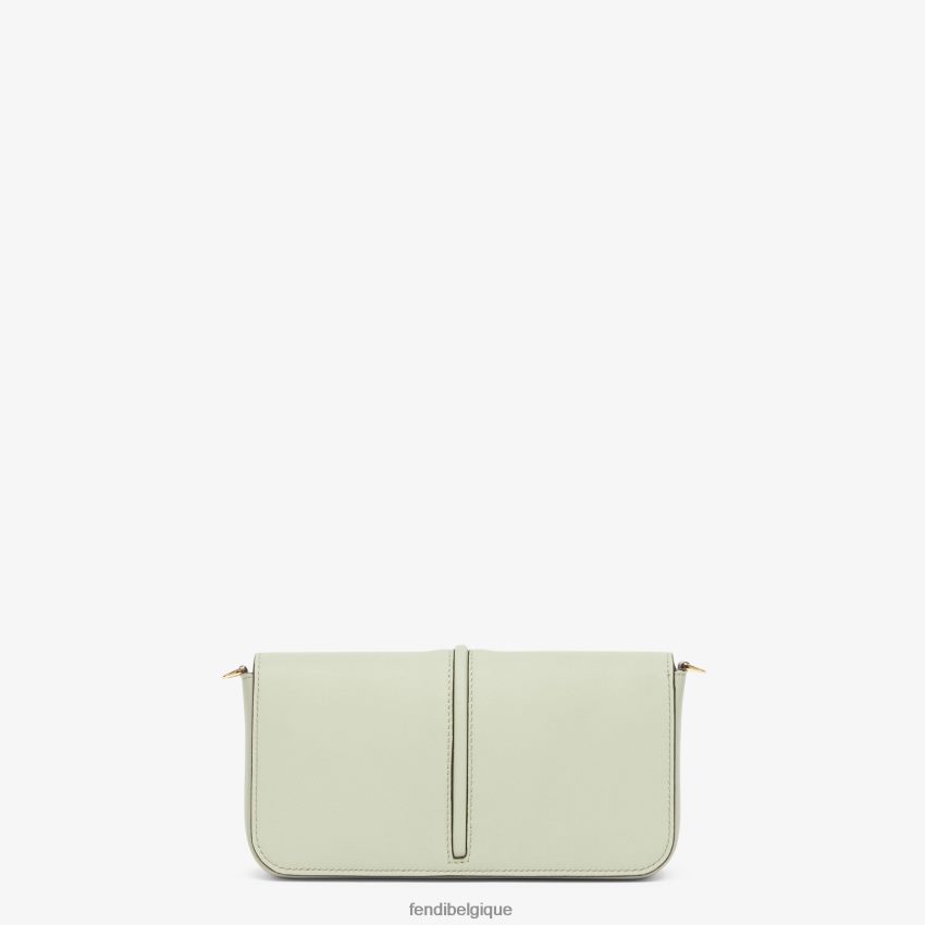 accessoires Fendi portefeuille en cuir à chaîne avec graphisme vert femmes 8X8J2J1436 Fendi Belgique