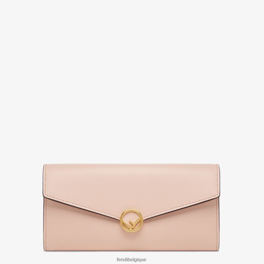 accessoires Fendi portefeuille en cuir continental rose femmes 8X8J2J1588 Fendi Sac