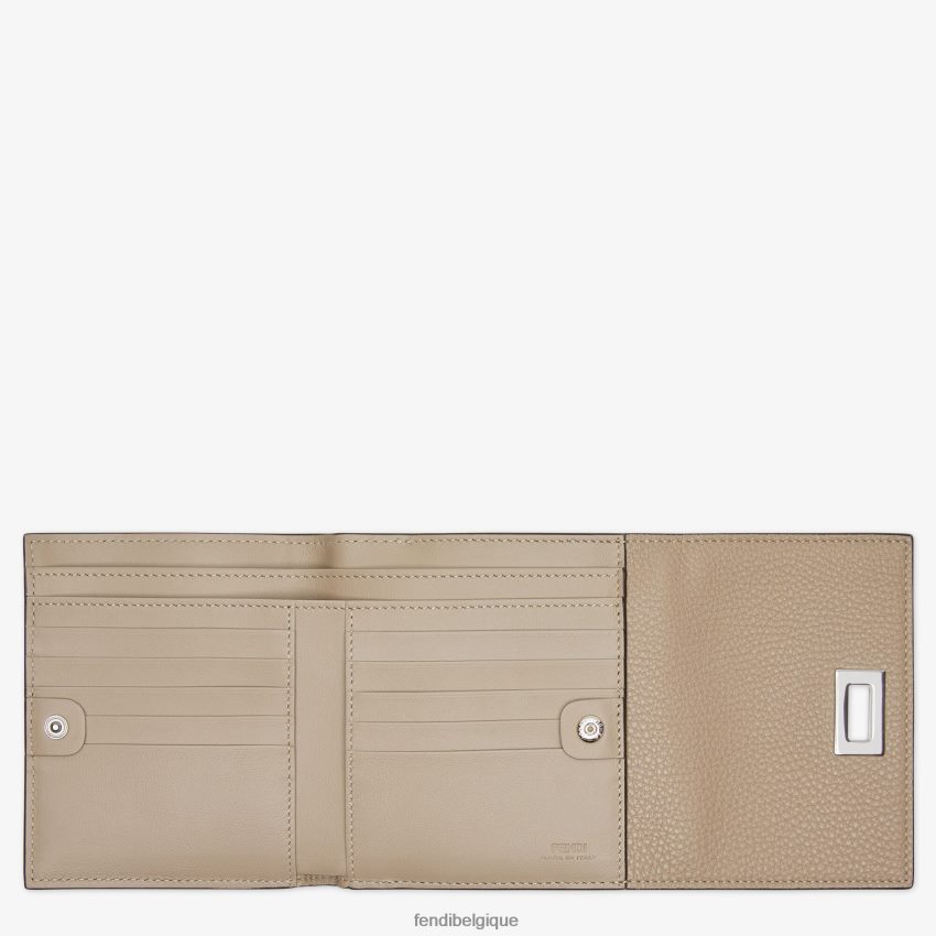 accessoires Fendi portefeuille en cuir coucou beige femmes 8X8J2J1569 Fendi Lunette De Soleil