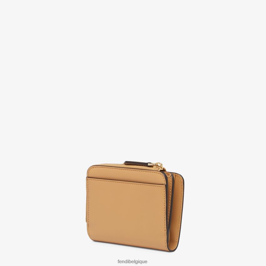 accessoires Fendi portefeuille en cuir ff diamants brun femmes 8X8J2J1507 Fendi Sac