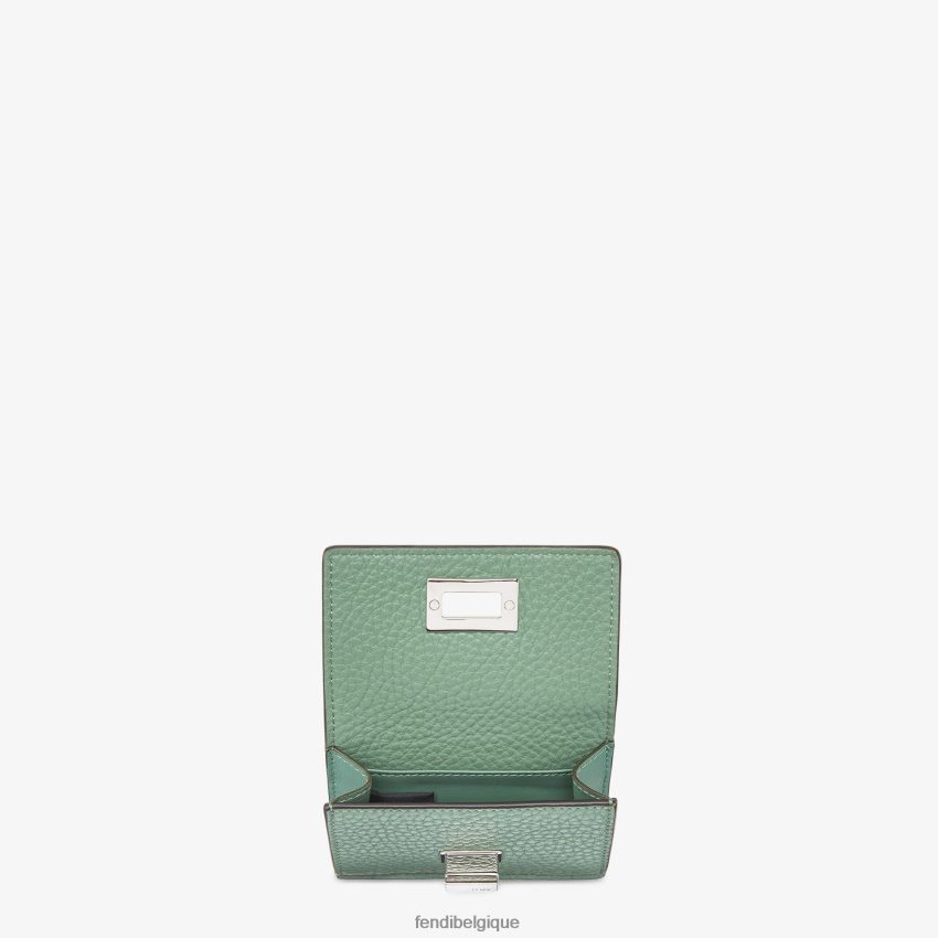 accessoires Fendi portefeuille en cuir menthe vert femmes 8X8J2J1542 Fendi Lunette De Soleil