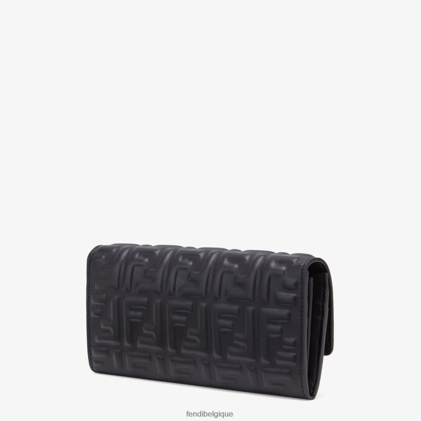 accessoires Fendi portefeuille en cuir nappa continental baguette noir femmes 8X8J2J1491 Fendi Lunette De Soleil