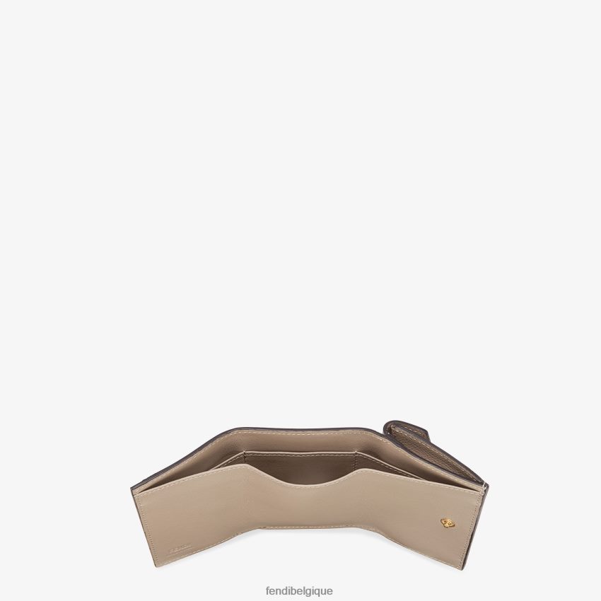 accessoires Fendi portefeuille en cuir à trois volets brun femmes 8X8J2J1450 Fendi Sac