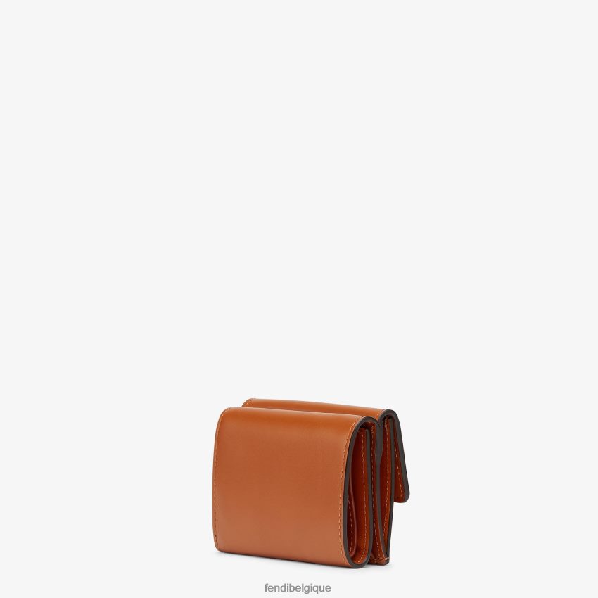 accessoires Fendi portefeuille en cuir à trois volets brun femmes 8X8J2J1557 Fendi Lunette De Soleil