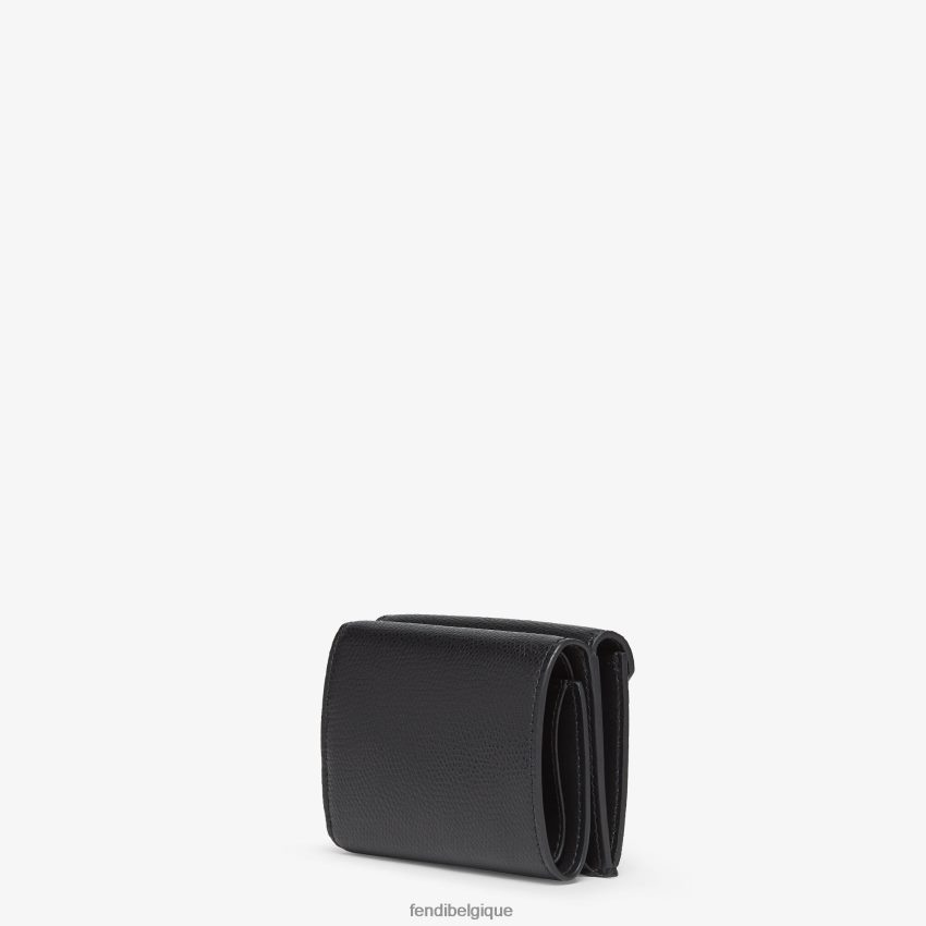 accessoires Fendi portefeuille en cuir à trois volets micro ff diamants noir femmes 8X8J2J1470 Fendi Lunette De Soleil