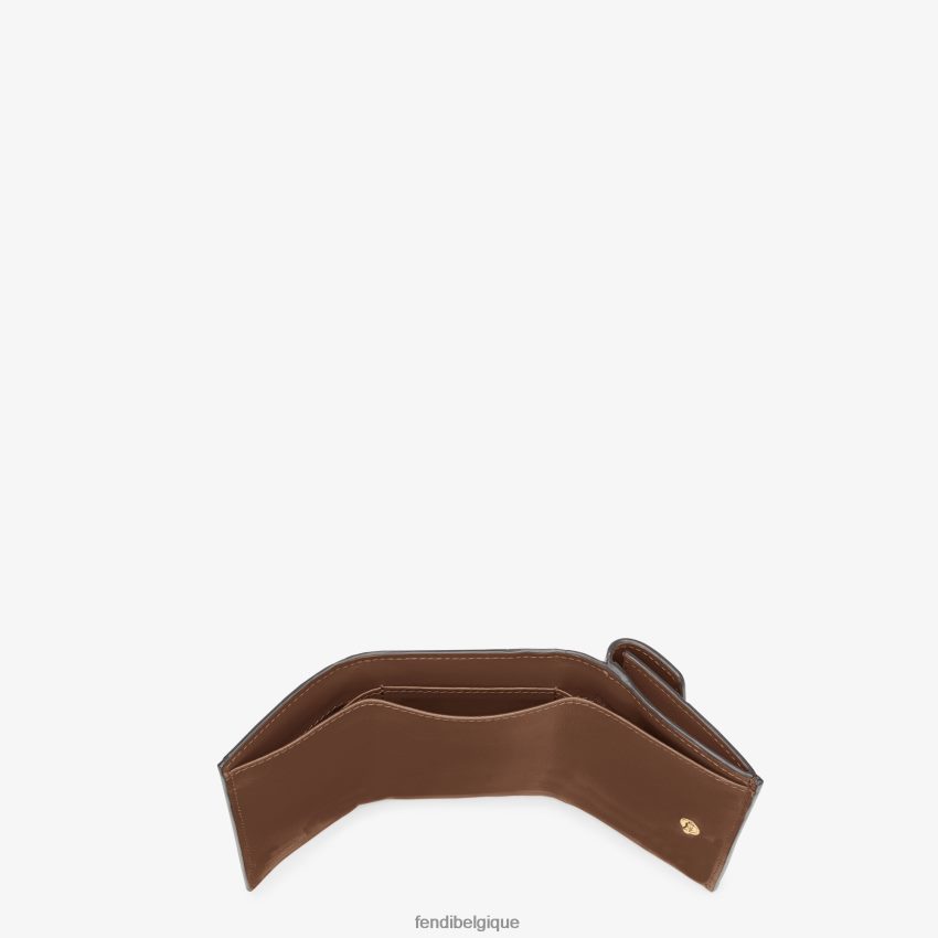 accessoires Fendi portefeuille en cuir à trois volets noir femmes 8X8J2J1479 Fendi Lunette De Soleil