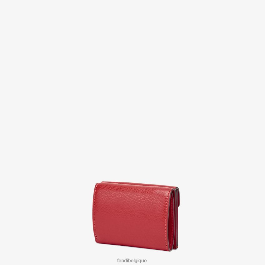 accessoires Fendi portefeuille en cuir à trois volets rouge femmes 8X8J2J1596 Fendi Lunette De Soleil