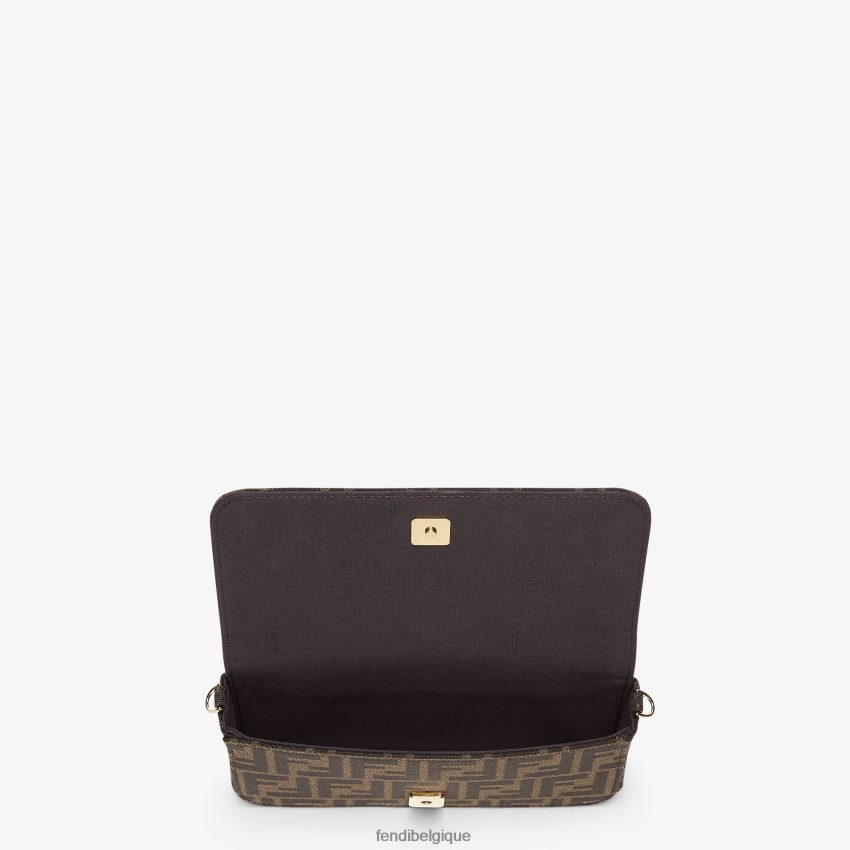 accessoires Fendi portefeuille en tissu ff brun femmes 8X8J2J1415 Fendi Belgique