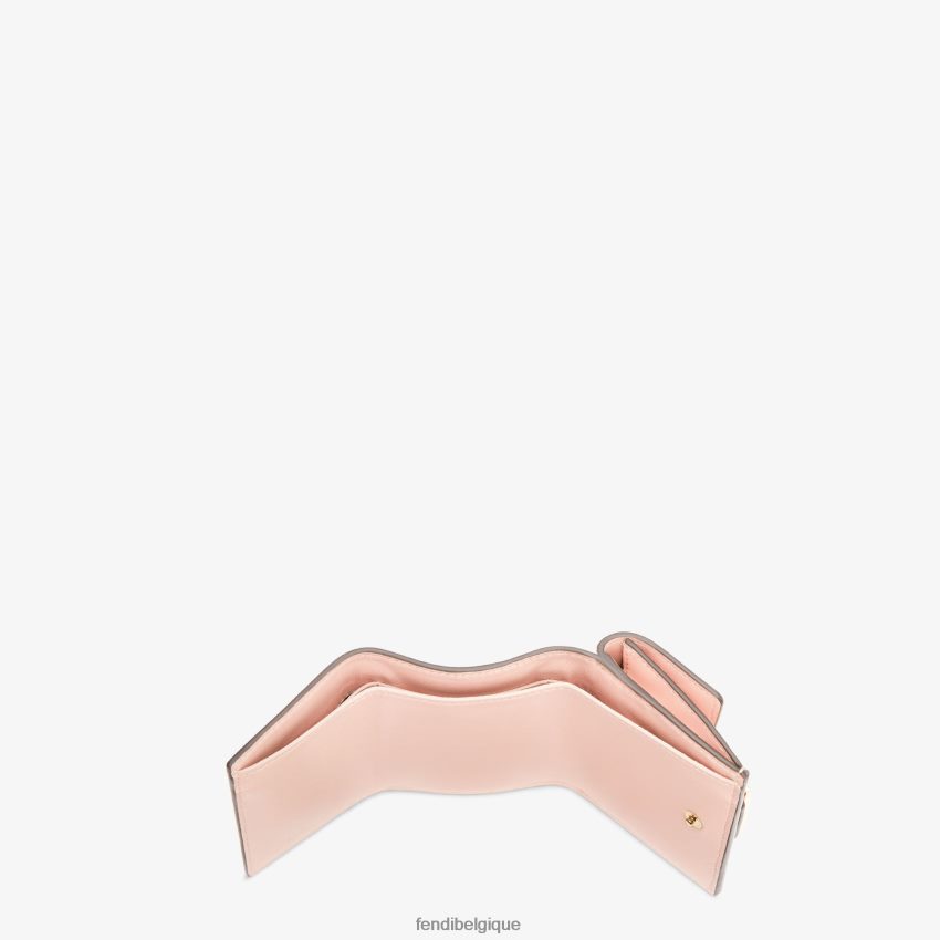 accessoires Fendi portefeuille ff en cuir nappa rose femmes 8X8J2J1525 Fendi Sac