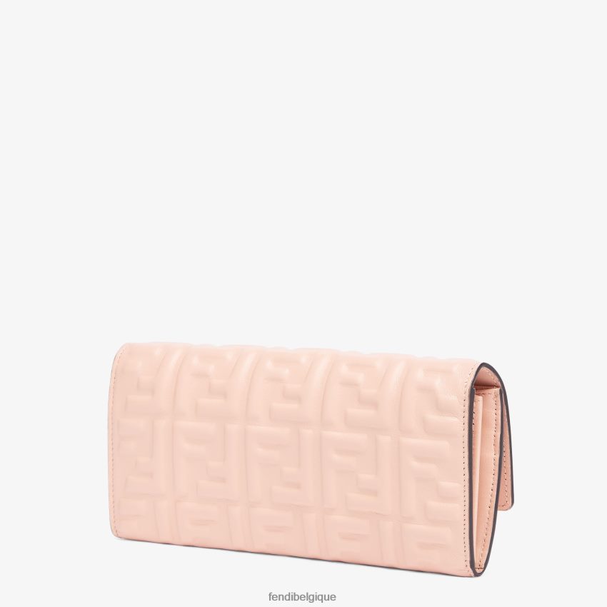 accessoires Fendi portefeuille ff en cuir nappa rose femmes 8X8J2J1527 Fendi Lunette De Soleil
