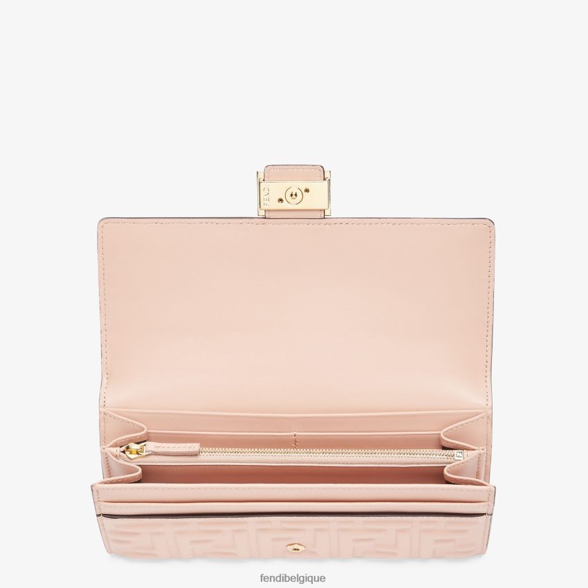 accessoires Fendi portefeuille ff en cuir nappa rose femmes 8X8J2J1527 Fendi Lunette De Soleil