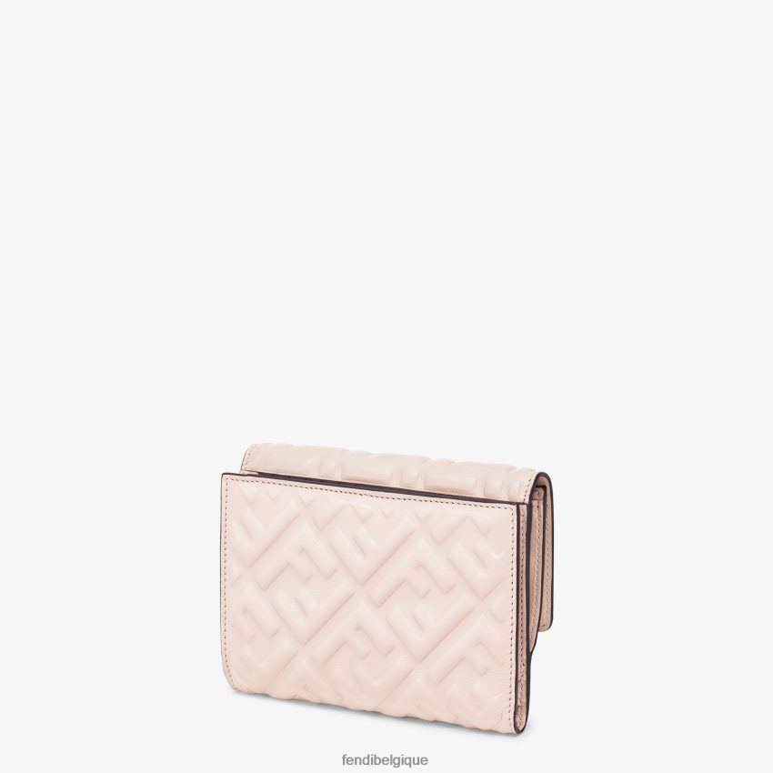 accessoires Fendi portefeuille ff en cuir nappa rose femmes 8X8J2J1545 Fendi Lunette De Soleil