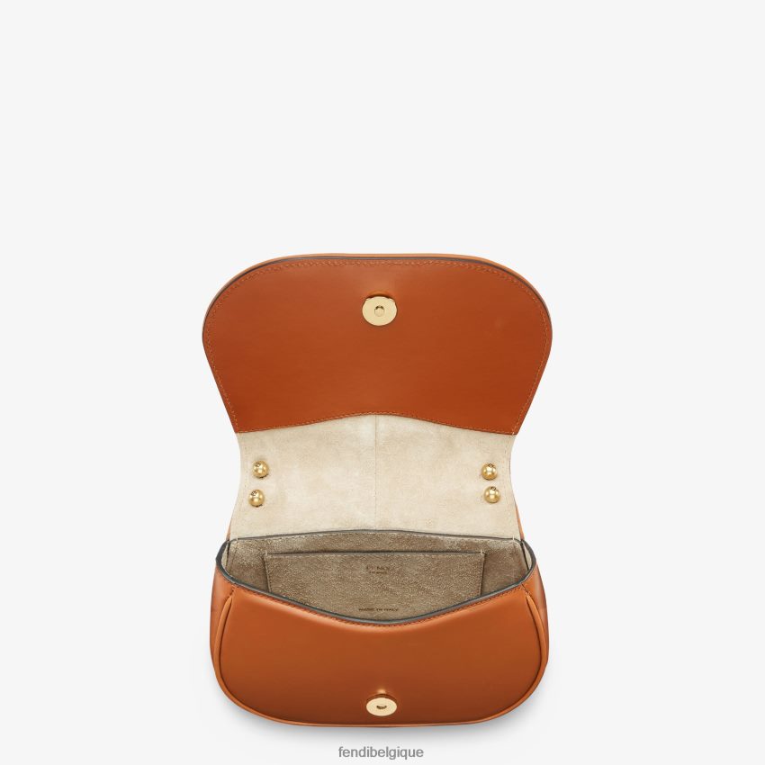 accessoires Fendi allez mini sac en cuir brun femmes 8X8J2J536 Fendi Belgique