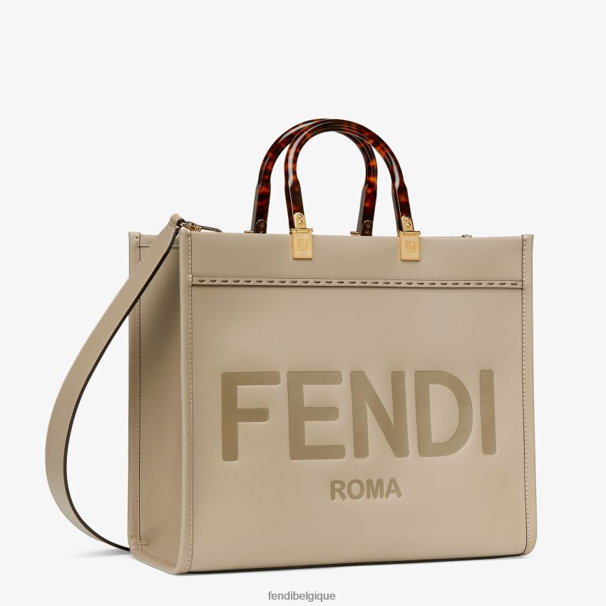 accessoires Fendi cabas en cuir colombe beige femmes 8X8J2J828 Fendi Lunette De Soleil