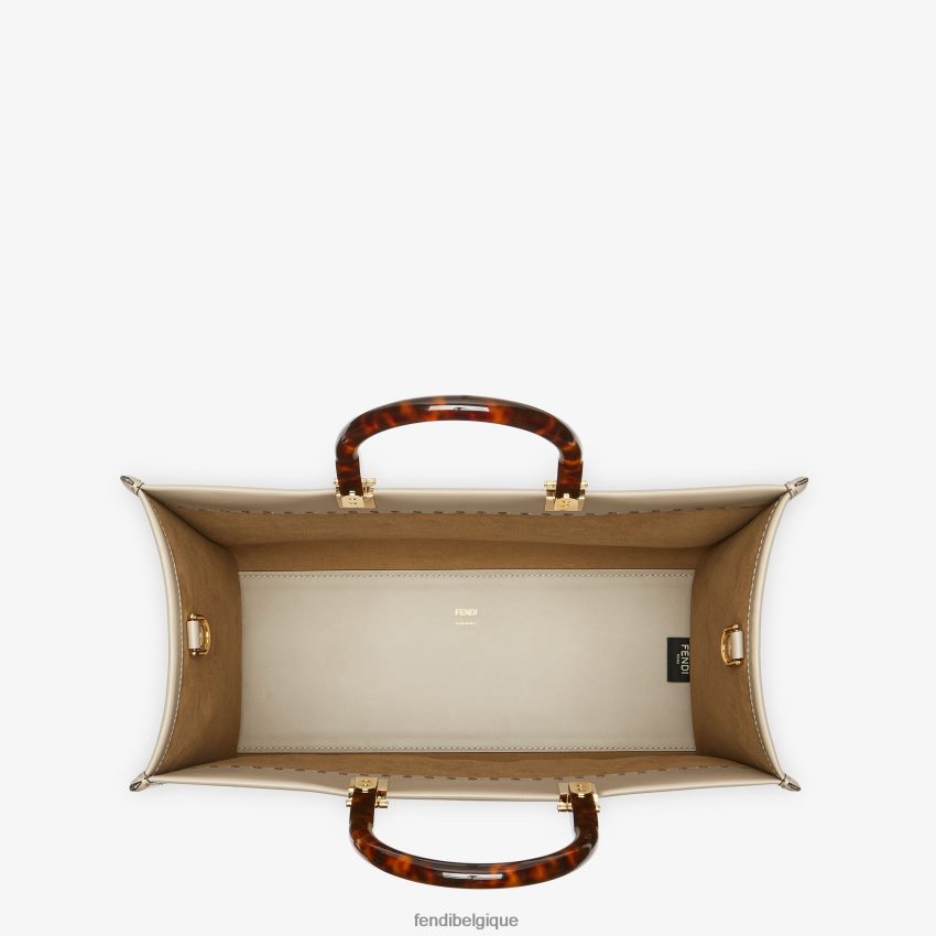 accessoires Fendi cabas en cuir colombe beige femmes 8X8J2J828 Fendi Lunette De Soleil