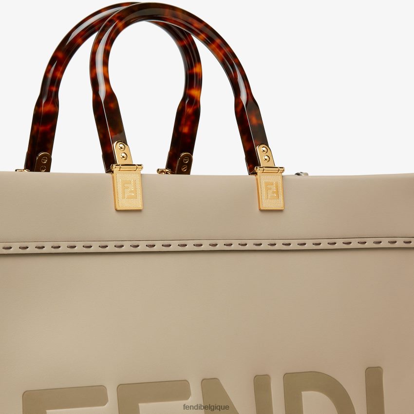 accessoires Fendi cabas en cuir colombe beige femmes 8X8J2J828 Fendi Lunette De Soleil