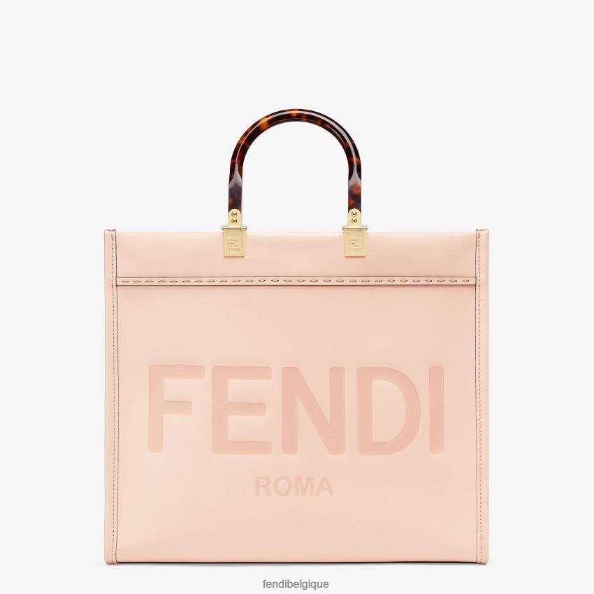 accessoires Fendi cabas en cuir pâle rose femmes 8X8J2J863 Fendi Belgique