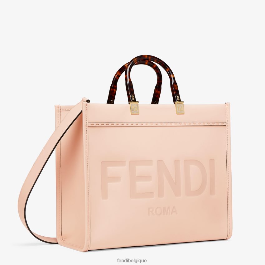 accessoires Fendi cabas en cuir pâle rose femmes 8X8J2J863 Fendi Belgique