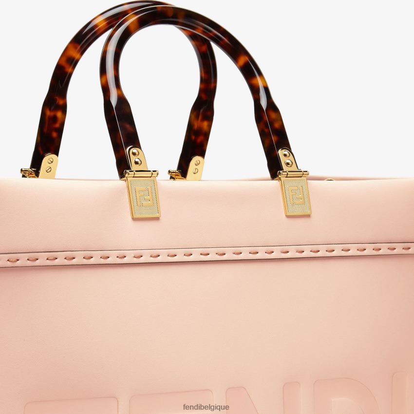 accessoires Fendi cabas en cuir pâle rose femmes 8X8J2J863 Fendi Belgique