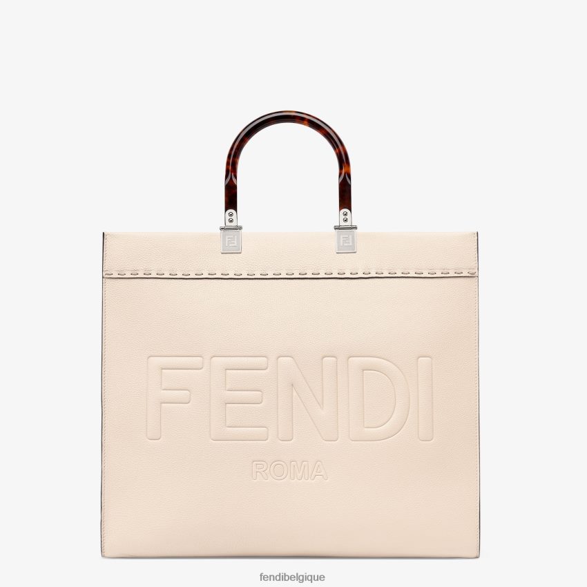 accessoires Fendi cabas en cuir pleine fleur pâle rose femmes 8X8J2J848 Fendi Belgique