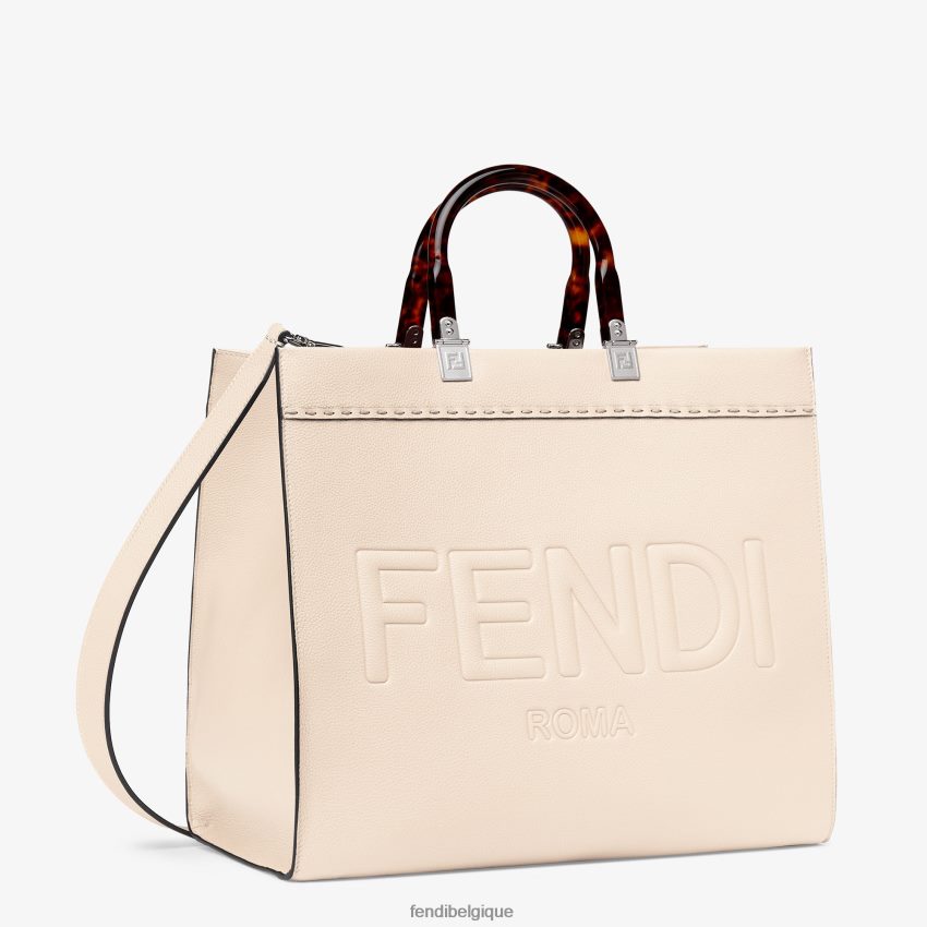 accessoires Fendi cabas en cuir pleine fleur pâle rose femmes 8X8J2J848 Fendi Belgique
