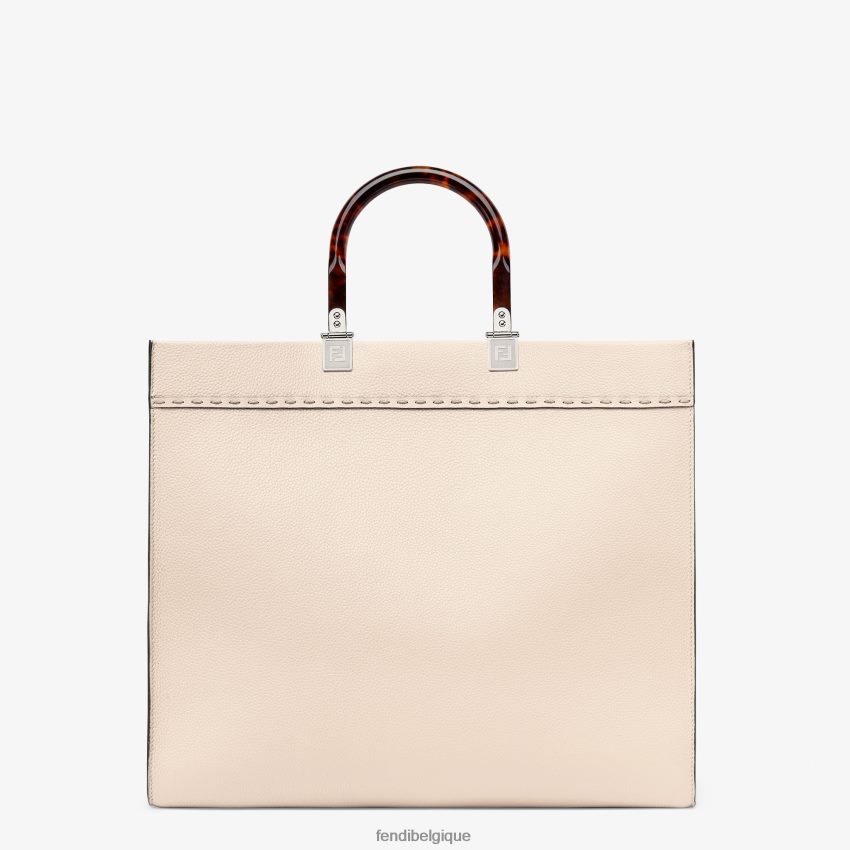 accessoires Fendi cabas en cuir pleine fleur pâle rose femmes 8X8J2J848 Fendi Belgique