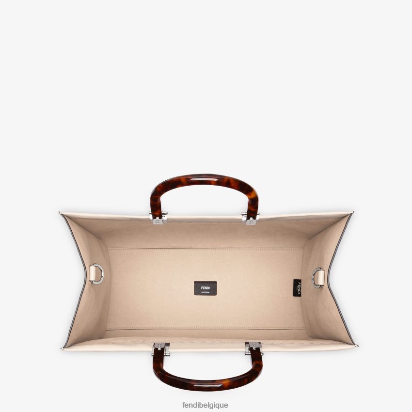 accessoires Fendi cabas en cuir pleine fleur pâle rose femmes 8X8J2J848 Fendi Belgique