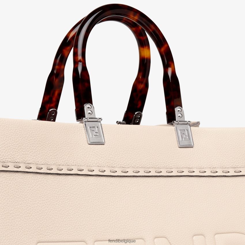 accessoires Fendi cabas en cuir pleine fleur pâle rose femmes 8X8J2J848 Fendi Belgique