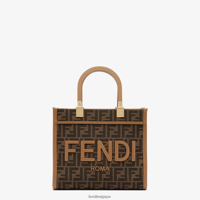 accessoires Fendi cabas en tissu jacquard ff brun femmes 8X8J2J531 Fendi Lunette De Soleil