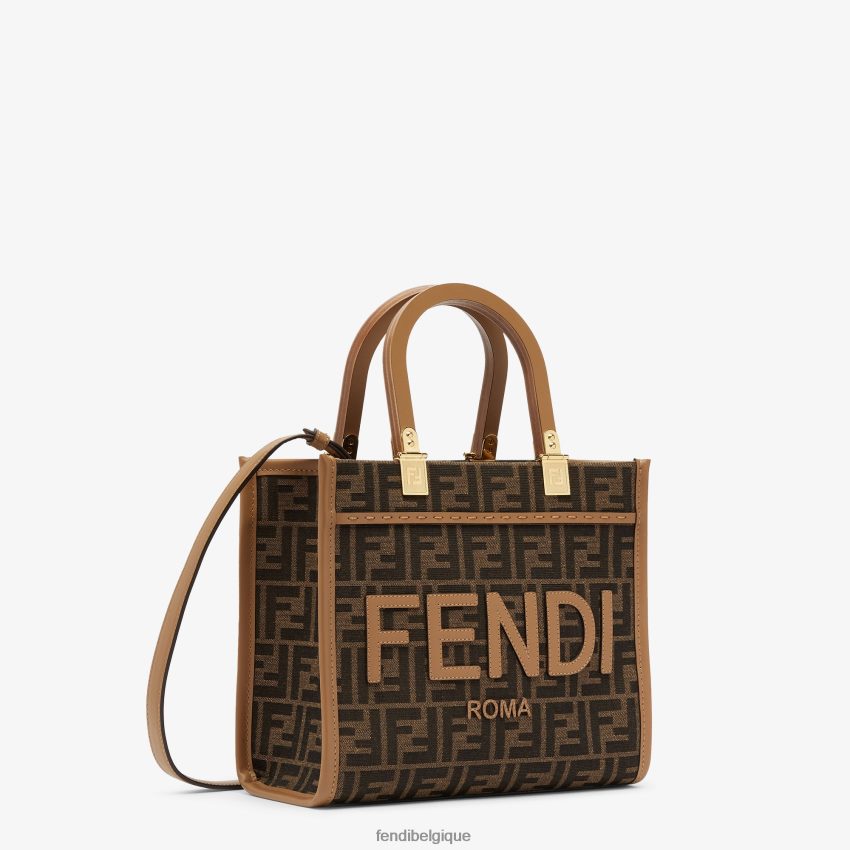 accessoires Fendi cabas en tissu jacquard ff brun femmes 8X8J2J531 Fendi Lunette De Soleil