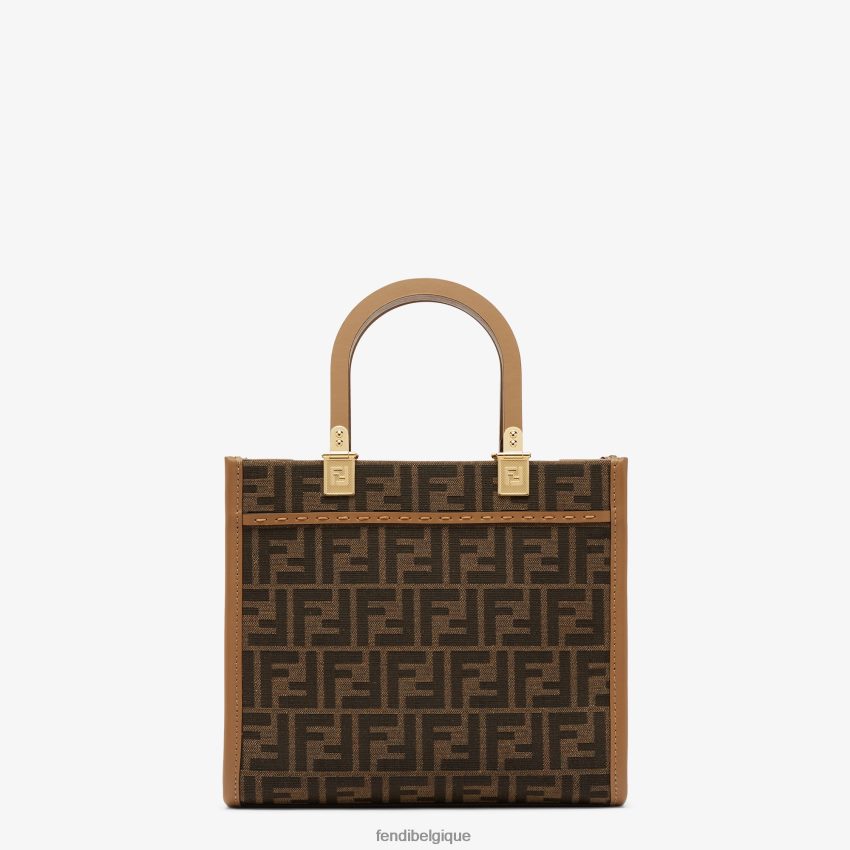 accessoires Fendi cabas en tissu jacquard ff brun femmes 8X8J2J531 Fendi Lunette De Soleil