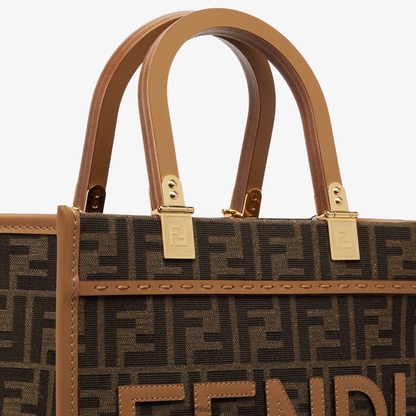 accessoires Fendi cabas en tissu jacquard ff brun femmes 8X8J2J531 Fendi Lunette De Soleil
