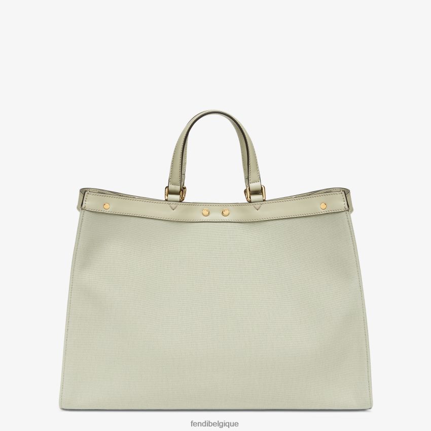 accessoires Fendi cabas en toile avec broderie ff vert femmes 8X8J2J720 Fendi Lunette De Soleil