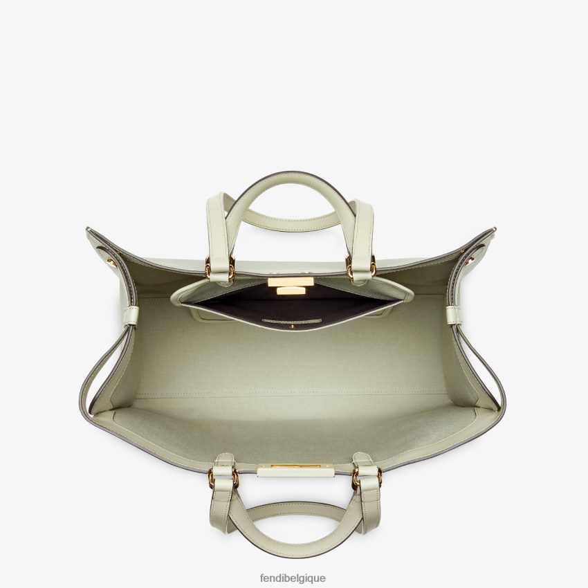 accessoires Fendi cabas en toile avec broderie ff vert femmes 8X8J2J720 Fendi Lunette De Soleil