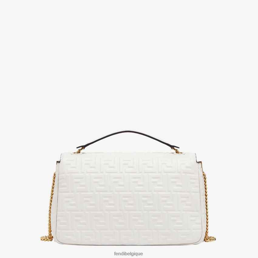 accessoires Fendi grand sac en cuir nappa à chaîne baguette blanc femmes 8X8J2J873 Fendi Lunette De Soleil