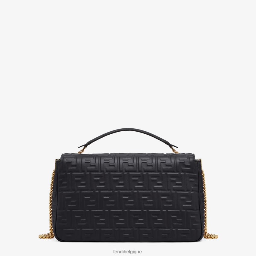 accessoires Fendi grand sac en cuir nappa à chaîne baguette noir femmes 8X8J2J911 Fendi Belgique