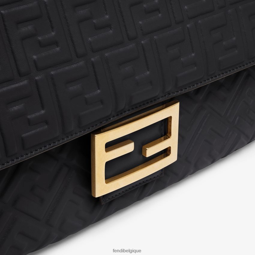 accessoires Fendi grand sac en cuir nappa à chaîne baguette noir femmes 8X8J2J911 Fendi Belgique