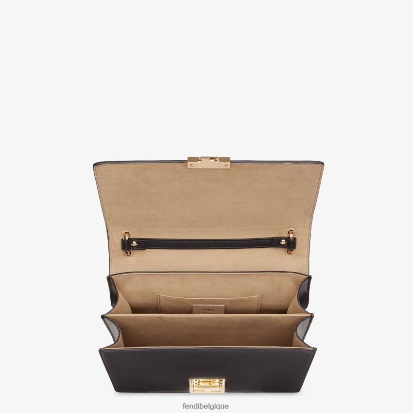accessoires Fendi kan je sac en cuir noir femmes 8X8J2J655 Fendi Sac