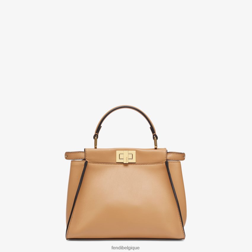 accessoires Fendi mini sac Peekaboo en cuir beige femmes 8X8J2J912 Fendi Lunette De Soleil