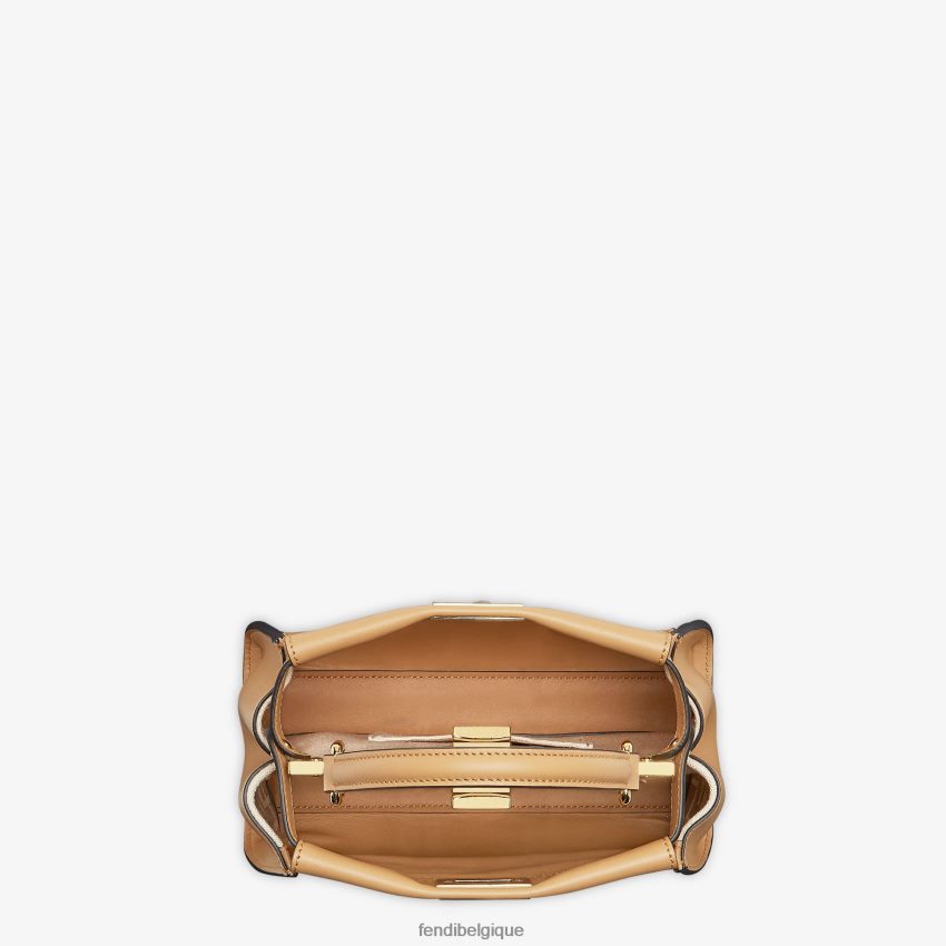 accessoires Fendi mini sac Peekaboo en cuir beige femmes 8X8J2J912 Fendi Lunette De Soleil