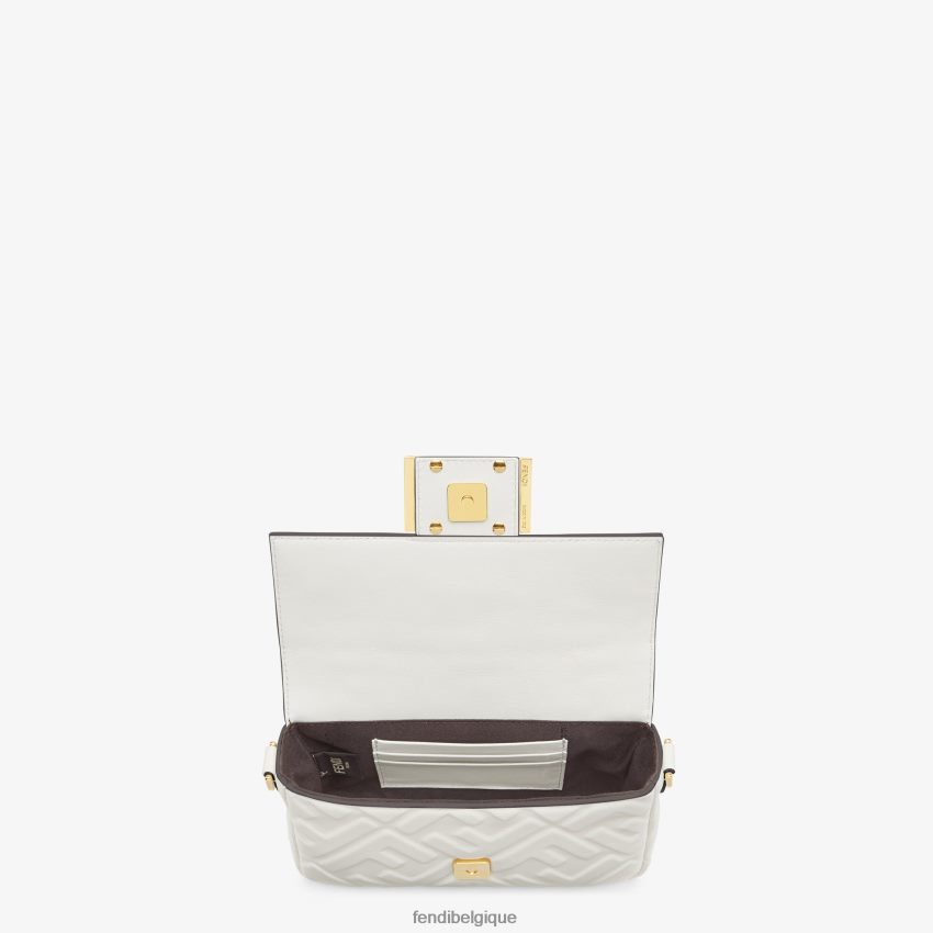 accessoires Fendi mini sac baguette en cuir blanc femmes 8X8J2J762 Fendi Lunette De Soleil